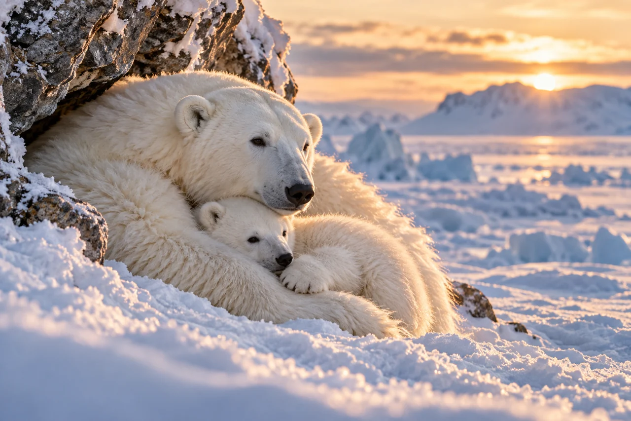 Polar bear artwork for Bipolar Bear's Silent Cry: A Plea for Warmth
