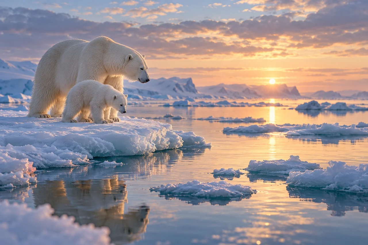 Polar bear artwork for Drifted Dreams : A Polar Tale