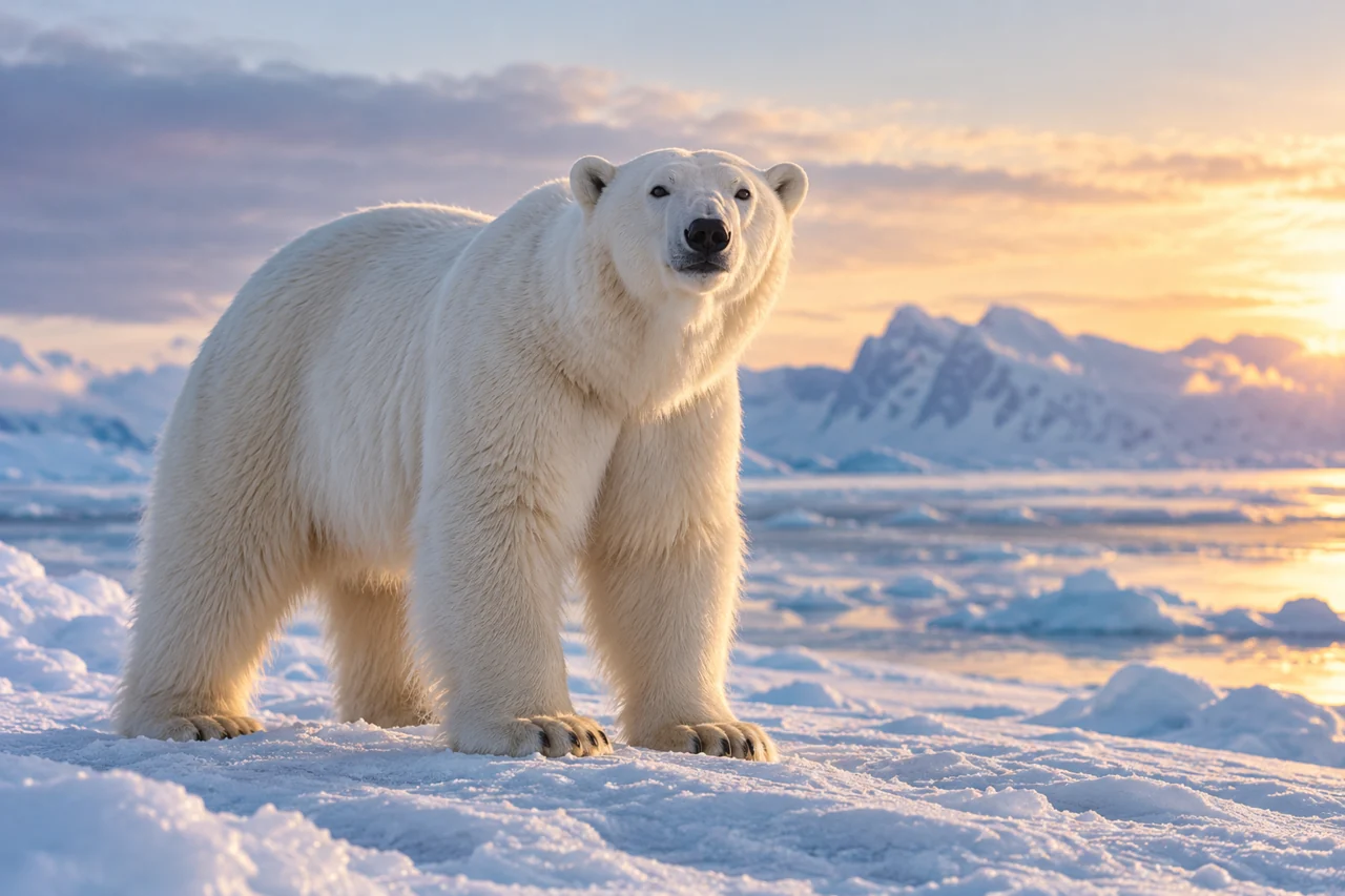 Polar bear artwork for Gentle Giant, Fierce Warrior