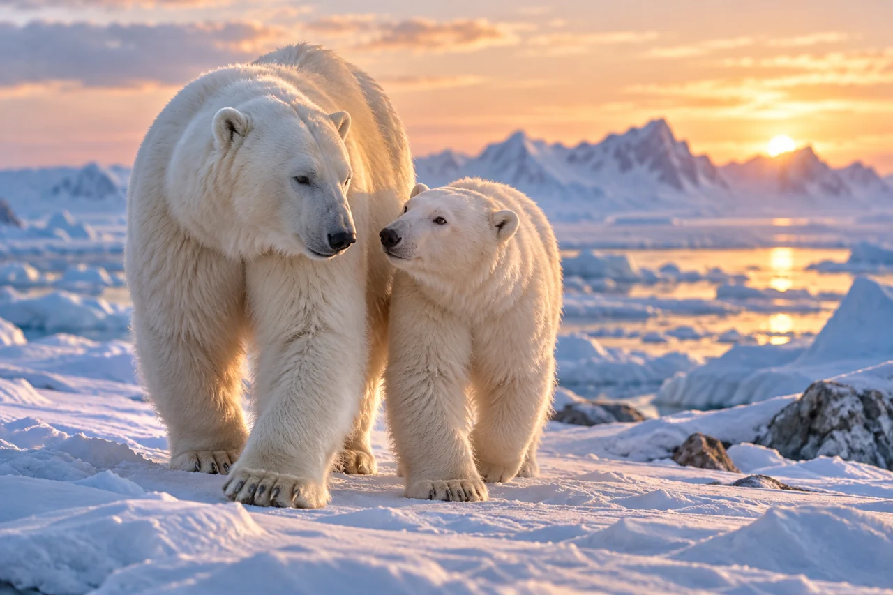 Polar bear artwork for Arctic Swings: Living with a Bipolar Bear